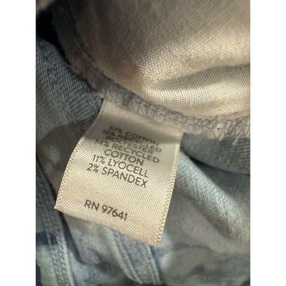 J. Jill Tie Dye Blue Ikat High Rise Cuffed Cropped Jeans Sz 10 - Picture 7 of 7